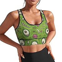Sports Bras for Women with Removable Pads Yoga Crop Tank Tops Fitness Exercise Workout Running Top