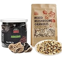 VIGOROUS MOUNTAINS Dried Woodear Mushrooms Black Fungus and Mixed Mushroom Blend for Cooking