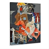 CNNLOAO Collage Artist Romare Bearden Abstract Fun Art Poster (20) Canvas Poster Bedroom Decor Office Room Decor Gift Frame-style 24x32inch(60x80cm)