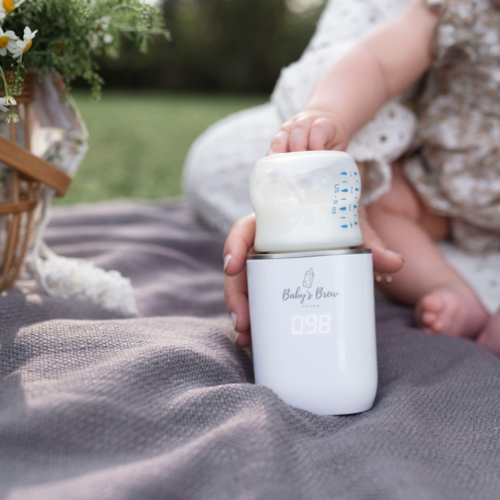 Baby's Brew Portable Bottle Warmer Pro - Milk Warmers for Breastmilk or Formula, Leak-Proof Design, Travel-Friendly, Cordless, Battery-Powered, 8-12 Hour Battery Life, Warmer Only