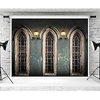Kate 8×8ft Vintage Castle Wall Backdrop Photography Stone Arched Door Windows Wall Background Studio Props Party Wedding Old Style Pictures Video