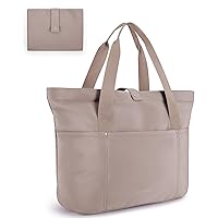 BAGSMART Tote Bag for Women, Foldable Tote Bag With Zipper Large Shoulder Bag Top Handle Handbag for Travel, Work