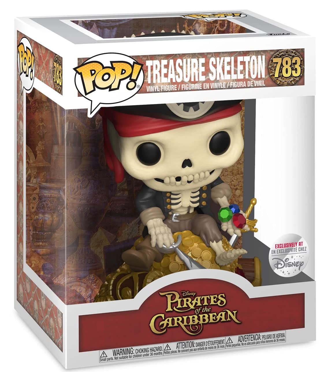 Funko 48889 Pop! Disney: Pirates of The Caribbean - Treasure Skeleton (Special Edition) #783