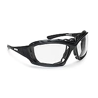 Motorcycle Goggles Padded Glasses Photochromic Lens Removable Optical RX Clip Interchangeable Arms and Strap mod 366