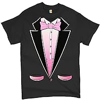Pink Tuxedo T-Shirt Funny Party Wedding Humor Birthday Tux Men's Novelty Shirt