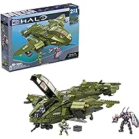 MEGA Halo Infinite Toy Vehicle Building Set, Pelican Inbound Aircraft with 2024 Pieces, 3 Micro Action Figures and Accessories, Gift Ideas