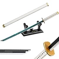 HI-REEKE Cosplay Anime Swords Building Blocks Kit 1 Piece Roronoa Zoro Sauron Wado Ichimonji Yamato Sword Model Samurai Katana Toys for Aldult -806PCS Luminous
