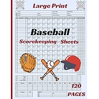 Large Print Baseball Score Sheets: Stats & Score Keeping Book With with Line up Cards | Baseball Score Pads | Perfect gift For Coaches And Players (French Edition)