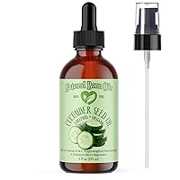 Natural Born Oils Cucumber Seed Oil. 4oz. 100% Pure and Natural, Organic, Cold-pressed, Unrefined, Moisturizer for Skin and Hair