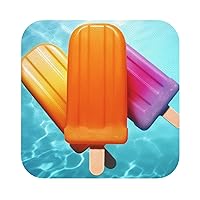 Ice Popsicles Print Leather Coasters Drink Coasters Set of 4 Waterproof Insulated Coaster Mug Cup Mat Pad for Kitchen Office Coffee Table Home Decor