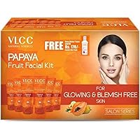 VLCC Papaya Fruit Facial Kit + FREE Rose Water Toner Worth Rs 170 | 300gm + 100ml