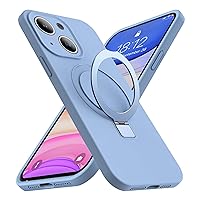 Designed for iPhone 14 Plus Case with Magnetic Invisible Stand Compatible with MagSafe Military Drop Tested Shockproof Silicone iPhone 14 Plus Phone Cases for Women Men 6.7'' 2022, Blue