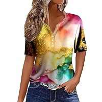 Women Oversized T-Shirt Summer Casual Short Sleeve Tee Barbecue Workout Tops Straight-Fit Plus Size Tshirts