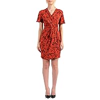 Just Cavalli Women's Multi-Color Floral Print Short Sleeve Dress US S IT 40
