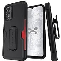 Ghostek IRON Armor Samsung Galaxy A14 Case with Belt Clip, Card Holder and Kickstand Tough Heavy Duty Protection Rugged Protective Phone Cover Designed for 2023 Samsung Galaxy A14 5G (6.6inch) (Black)