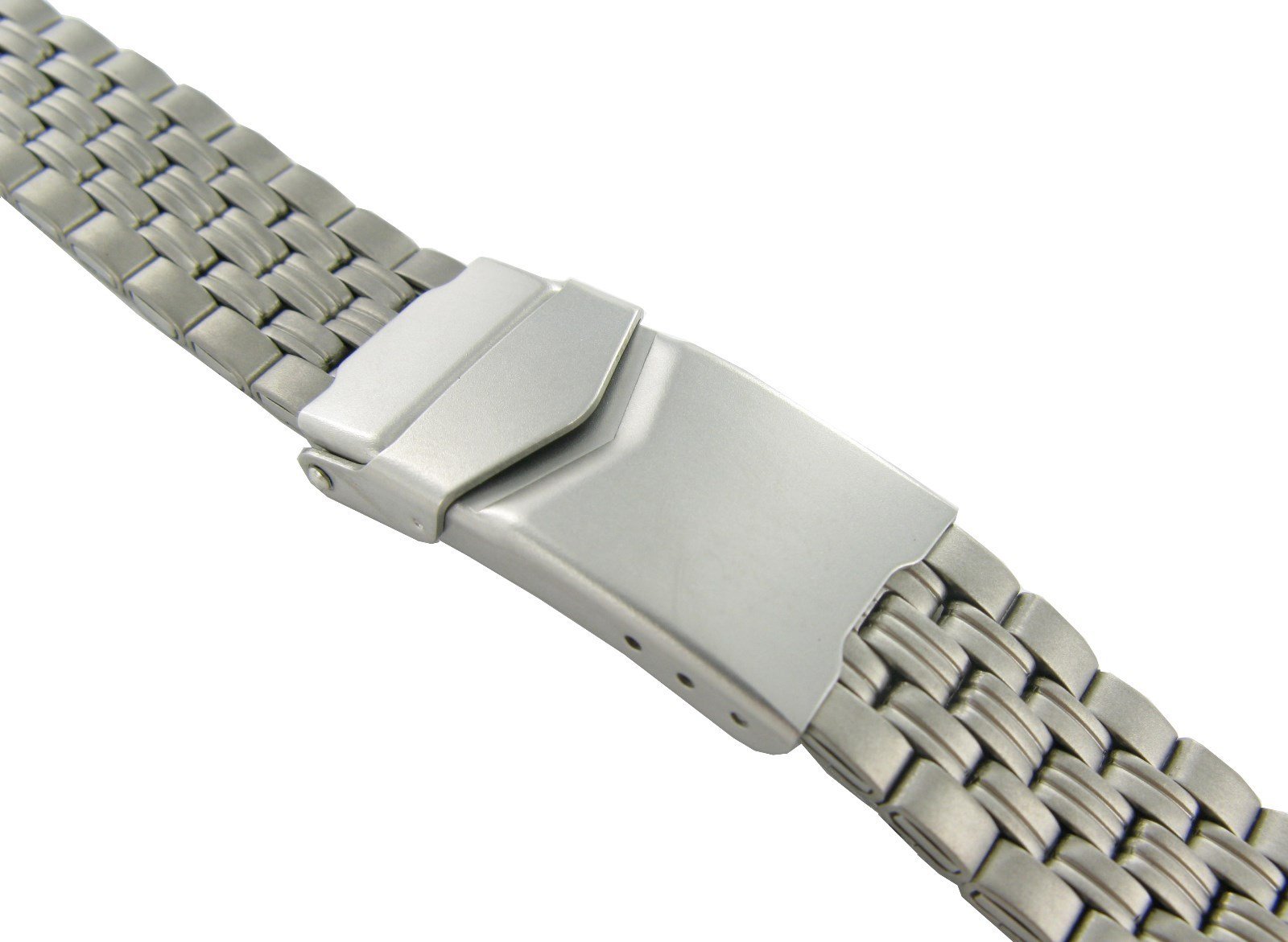 milano 12mm Titanium with Stainless Steel Fold Over Buckle Grey Watch Band
