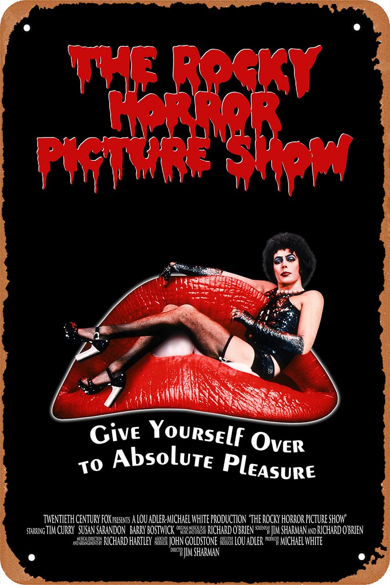 QIIXIIP The Rocky Horror Picture Show Movie Poster Retro Metal Sign Vintage Tin Sign for Wall Decor Cafe Bar Office Home Art Sign Gift 12 X 8 inch