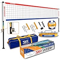 Outdoor Heavy Duty Volleyball Net Set, Anti-Sag Design, Adjustable Aluminum Poles, Portable Volleyball Net for Backyard,Grass and Beach