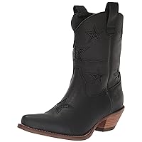 Dingo Womens Star Struck Tooled Inlay Snip Toe Casual Boots Ankle Mid Heel 2-3