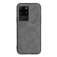 Soft Suede TPU Frame Phone Case for Samsung Galaxy S22 S21 S20 Ultra Plus FE S10 E Lite S9 S8, Lens Protection Luxury Back Cover(Dark Gray,S22 Ultra)