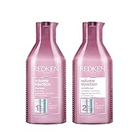 REDKEN Volume Injection Shampoo & Conditioner Set | For Fine Hair | Adding Lift & Body | Paraben Free