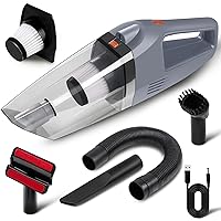 Handheld Vacuum Cleaner Cordless, Car Vacuum Rechargeable 20-25Mins Long Runtime with 6400pa Powerful Cyclonic Suction for Carpet Stairs Pet Hair Deep Cleaning