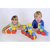 Kids 3D Magnetic Blocks Construction Class Set in Multicolored - Vehicles Toy Building Kit - 3+ Years - 40 Pieces