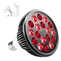 Red Light Therapy Bulb with Lamp Holder, 660nm Red and 850nm Near Infrared Combo , Therapy Device for Skin Care Pain Relief