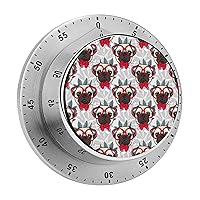 Funny Pug Dogs Funny Timer 60-Minute Countdown Timer Mechanical Time Management Tool for Kitchen Work