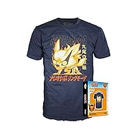 Funko Boxed Tee: Naruto: Kurama - Large - (L) - T-Shirt - Clothes - Gift Idea - Short Sleeve Top for Adults Unisex Men and Women - Official Merchandise - Anime Fans Multicolour