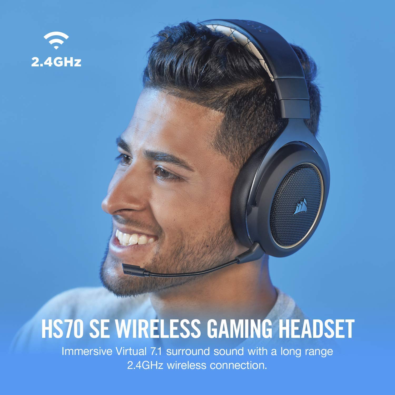 HS70 Wireless Gaming Headset Carbon (Renewed)