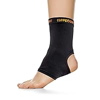 CopperJoint Compression Ankle Sleeve – Copper Infused High-Performance Breathable Design, Provides Comfortable & Durable Joint Support - Single