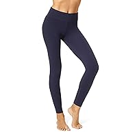HUE Women's Ultra Soft Cotton Leggings with Wide Waistband, Full and Capri Length