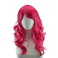 Epic Cosplay Hestia Raspberry Pink Curly Wig 22 Inches(08RPK)