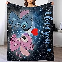 Cute Anime Blankets Gifts for Girls Boys - Ultra-Soft Lightweight Cozy Plush Flannel Throw Blanket Decor Bedding Room, Couch, Sofa Suitable for All Season 50