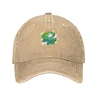 Happy Earth Eco Day Green Planet Gift Cowboy Baseball Cap Dad Hat Unisex Adjustable Upf50+ Golf Gym