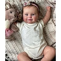 20 Inches Real Baby Size Smiling Lifelike Reborn Baby Doll in Full Body Silicone Vinyl Washable Realistic Newborn Girl Dolls, A Moment in My Arms, Forever in My Heart