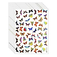 Stickers Glitter Pack 10 Sheets Colorful Little Butterfly Stickers Waterproof Removable Arts 3D Cartoon Kids Classic Toys School Sticker Craft Scrapbooking