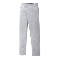 Hanes Boys EcoSmart Open Leg Sweatpants, 2XL, Light Steel