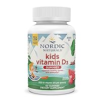 Vitamin D3 Gummies Kids, Wild Watermelon Splash - 60 Gummies - 400 IU Vitamin D3 - Bone Health, Healthy Immunity - Non-GMO, Vegetarian - 60 Servings