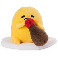 GUND Sanrio Gudetama The Lazy Egg Stuffed Animal, Gudetama with Soy Sauce Plush Toy for Ages 1 and Up, 5”