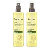 Daily Moisturizing Body Oil Mist with Oat & Jojoba Oil for Dry Sensitive Skin, Nourishing Body Spray for Smoother Skin, Paraben-, Silicone- & Alcohol-Free, Twin Pack, 2 x 6.7 fl. oz