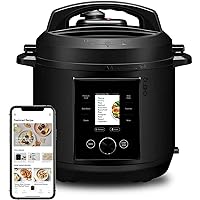 Smart Pressure Cooker 10 Cooking Functions & 18 Features, Built-in Scale, 1000+ Presets & Times & Temps w/App for 600+ Foolproof Guided Recipes, Rice & Slow Electric MultiCooker, 6 Qt