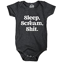 Crazy Dog T-Shirts Sleep Sceam Shit Baby Bodysuit Funny Sarcastic Newborn Activities List Jumper For Infants