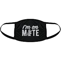 Crazy Dog T-Shirts I'm On Mute Face Mask Funny Sarcastic Graphic Nose And Mouth Covering