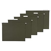 Green Letter Size 25-Pack AmazonBasics Hanging File Folders 