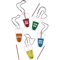 Grad Phrases Drink Pouch Necklaces - 16 oz. | Assorted Design