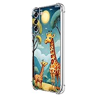 Galaxy S21 FE 5G Case,Giraffe Mother and Baby Drop Protection Shockproof Case TPU Full Body Protective Scratch-Resistant Cover for Samsung Galaxy S21 FE 5G