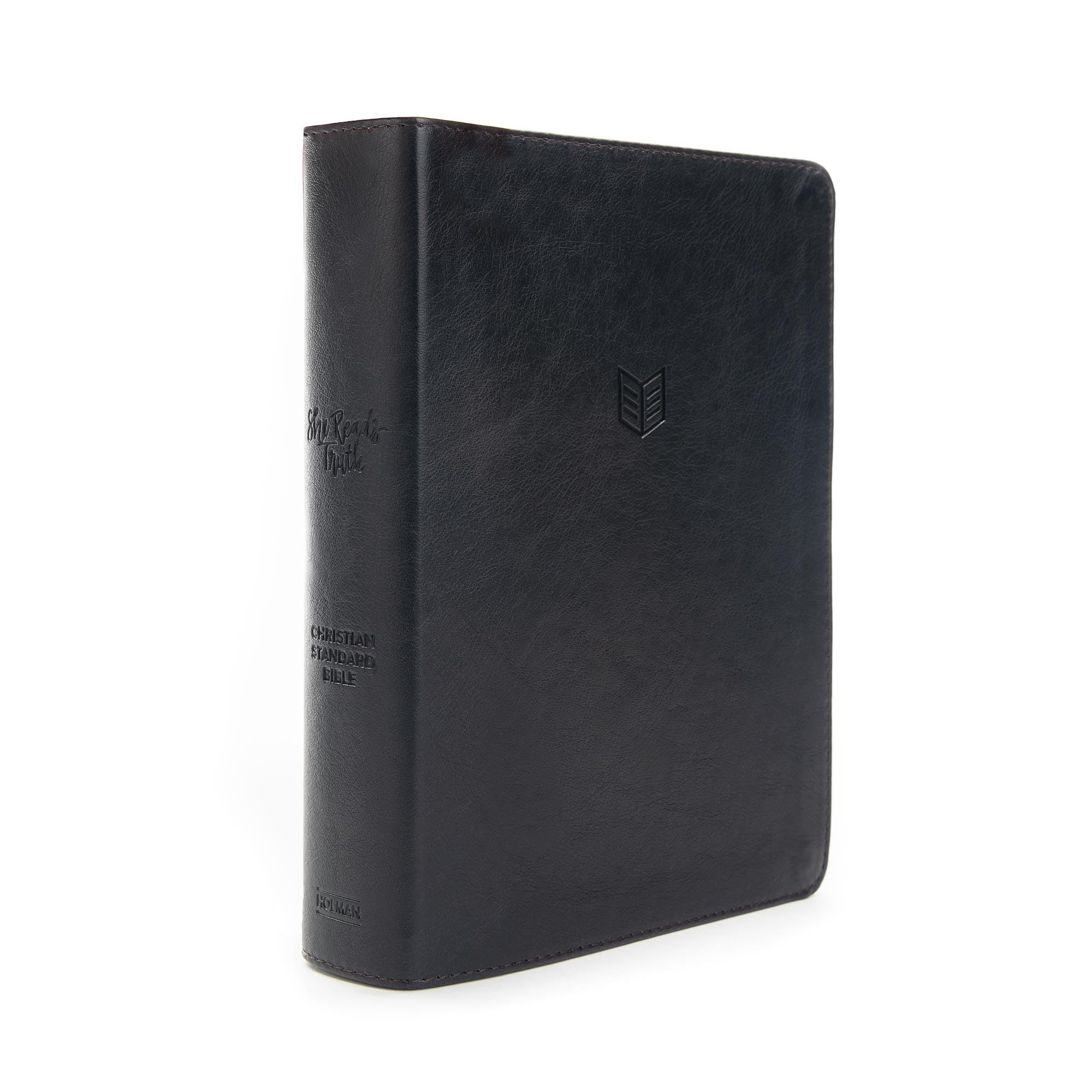 CSB She Reads Truth Bible, Black LeatherTouch, Black Letter, Full-Color Design, Wide Margins, Journaling Space, Devotionals, Reading Plans, Single-Column, Easy-to-Read Bible Serif Type