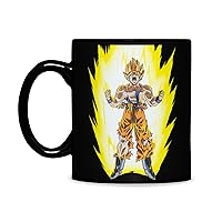 Dragon Ball Z Super Saiyan Goku 16 oz. Heat Reactive Ceramic Coffee Mug - Color Changing Goku Coffee Cup